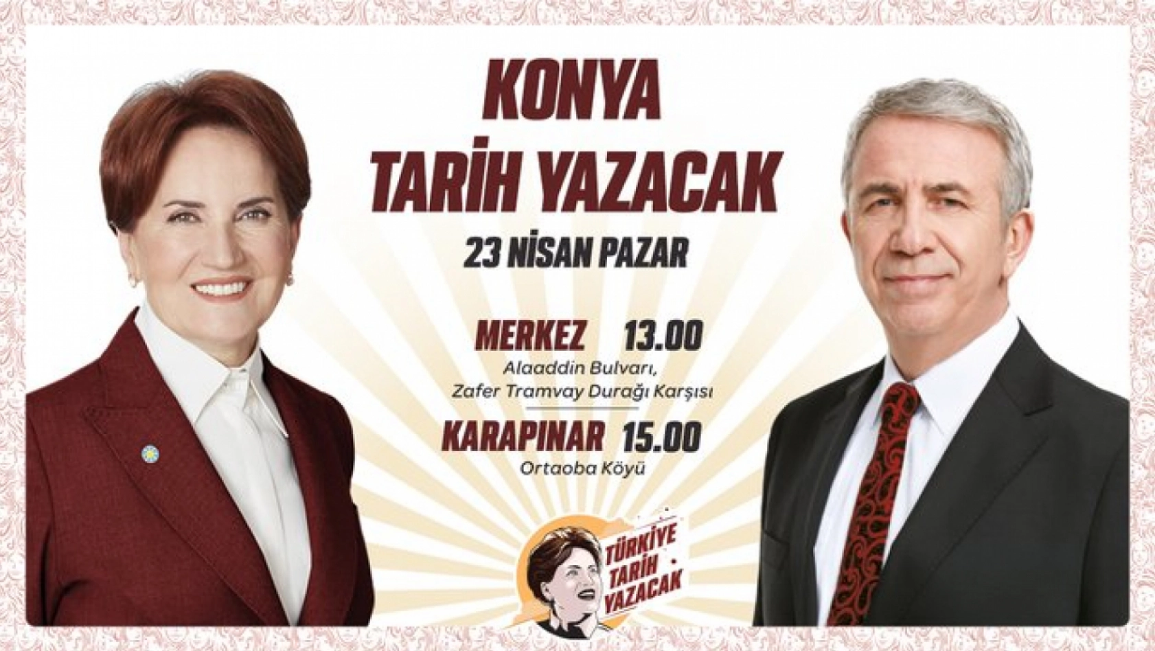 Meral Akşener ve Mansur Yavaş, 23 Nisan'da Konya'da