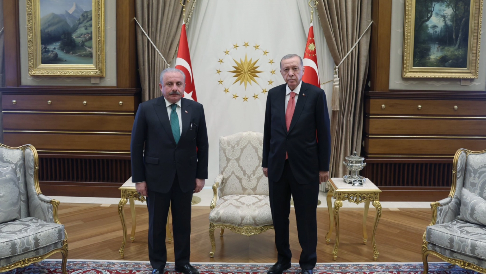 Cumhurbaşkanı Erdoğan, TBMM Başkanı Şentop ile Görüştü