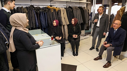 Usta ile Kavuş, esnaf ziyareti yaptı