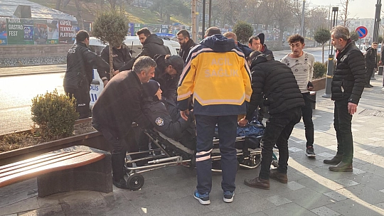 Konya'da taciz olayına müdahale eden polisin bacağı kırıldı