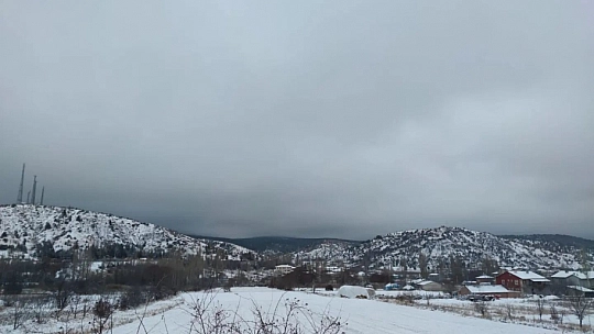 Konya'da yağan kar bu ilçede etkili oldu