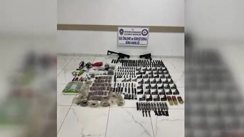 Konya'da kaçak silah imalathanesine dönüştürülen eve baskın