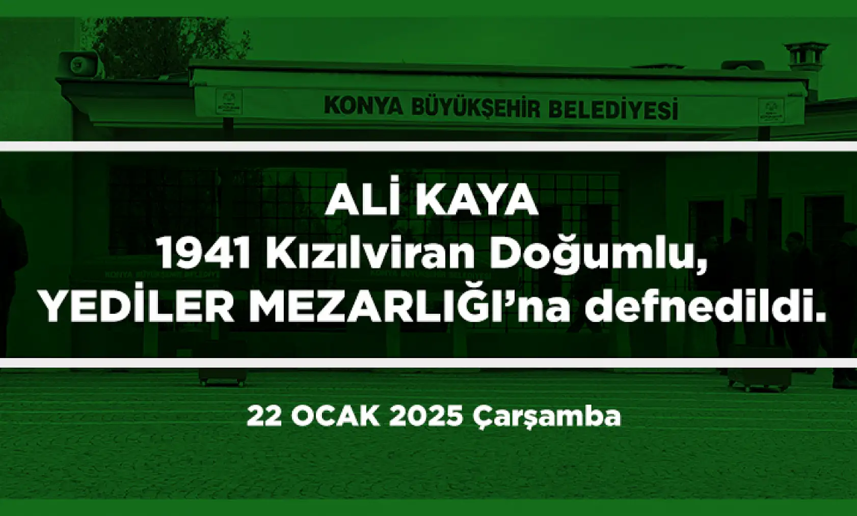 Konya'da Bugün 11 Kişi Son Yolculuğuna Uğurlandı (23 Ocak 2025)