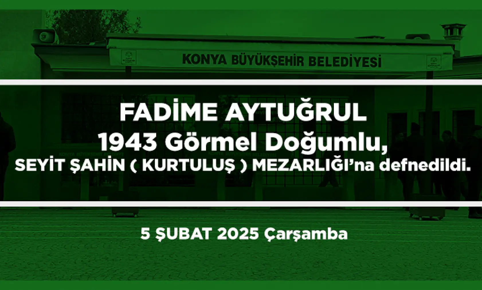 Konya'da Bugün 21 Kişi Toprağa Verildi (05 Şubat 2025)