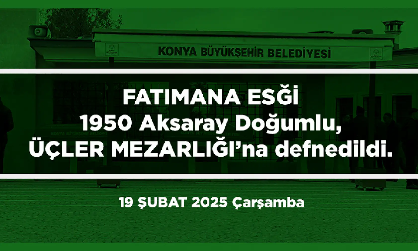 Konya'da Bugün 13 Kişi Toprağa Verildi