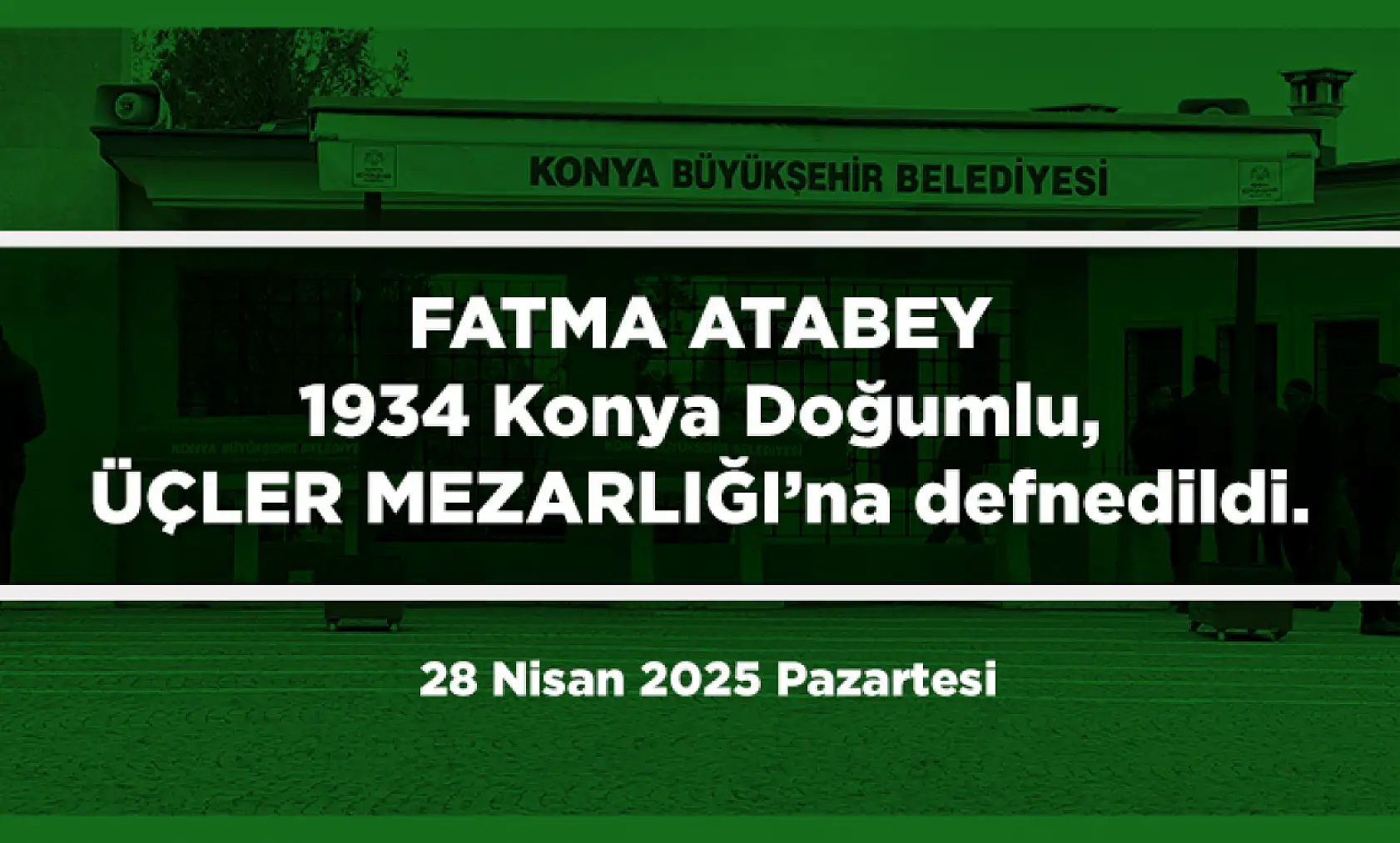 Konya'da Bugün 20 Kişi Toprağa Verildi