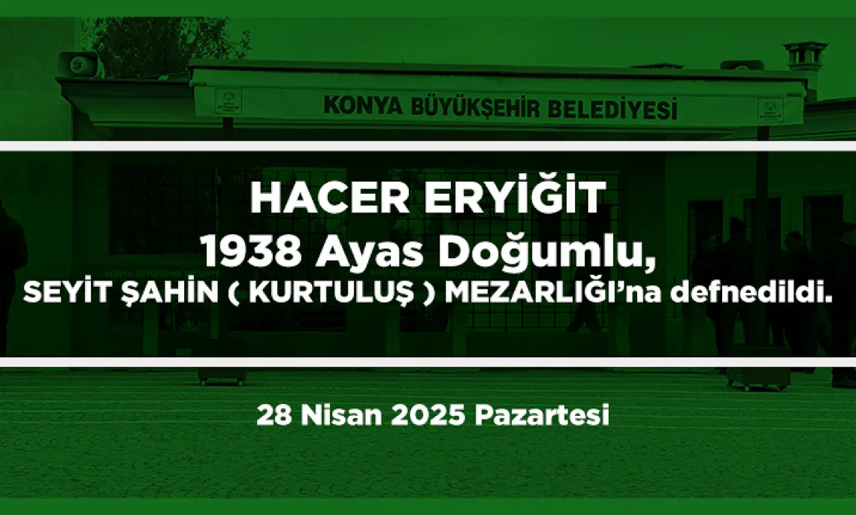 Konya'da Bugün 20 Kişi Toprağa Verildi