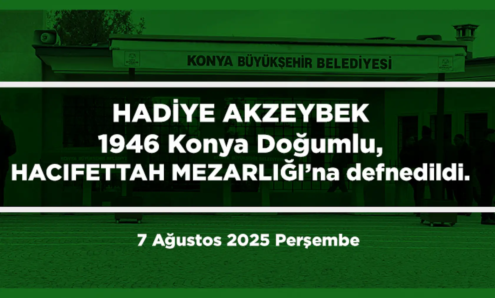 Konya'da Bugün 12 Kişi Toprağa Verildi