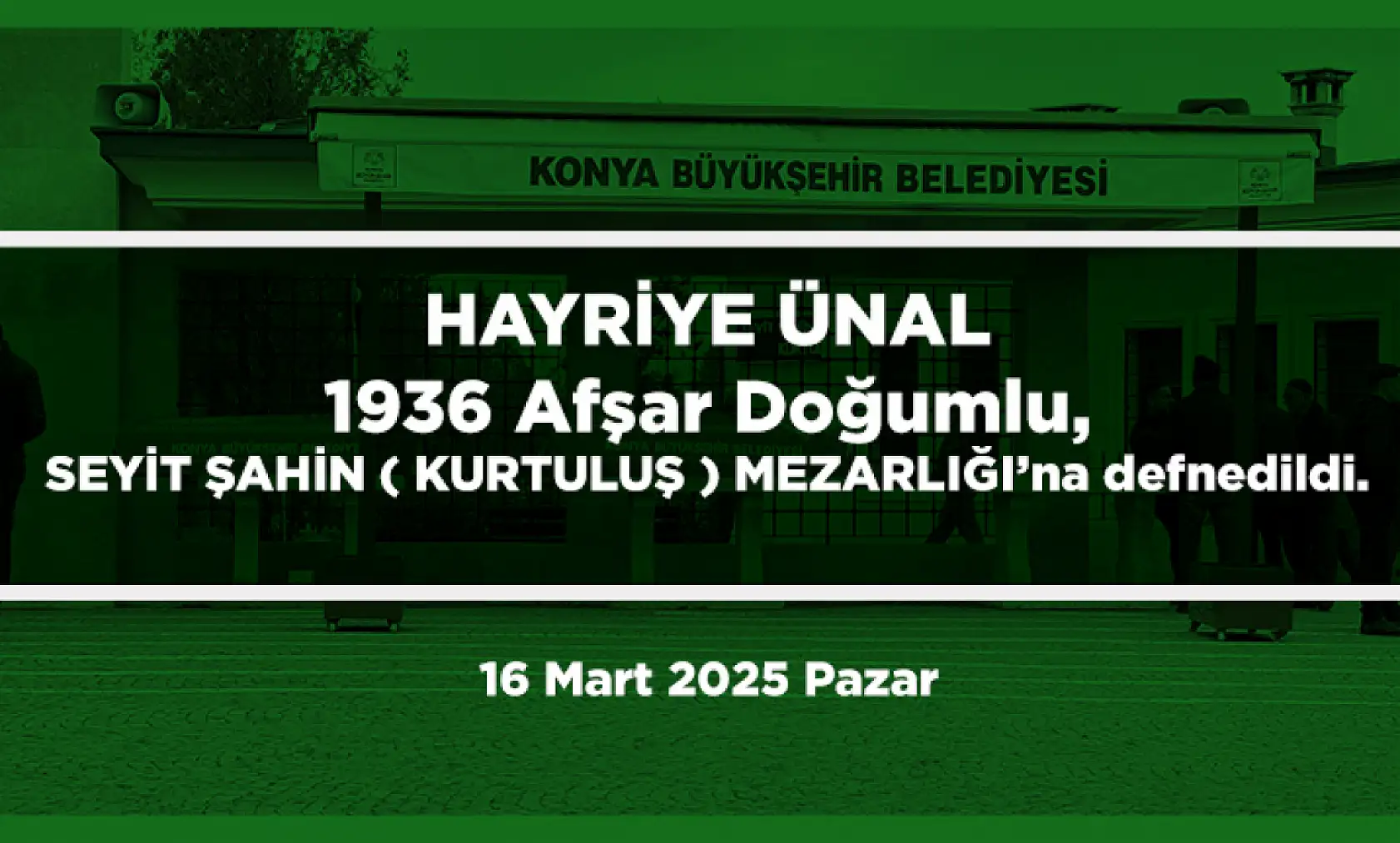 Konya'da Bugün 12 Kişi Toprağa Verildi