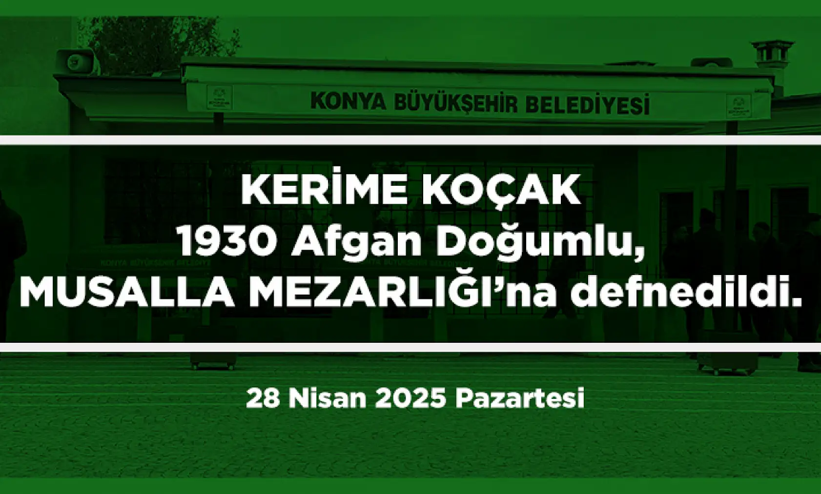 Konya'da Bugün 20 Kişi Toprağa Verildi