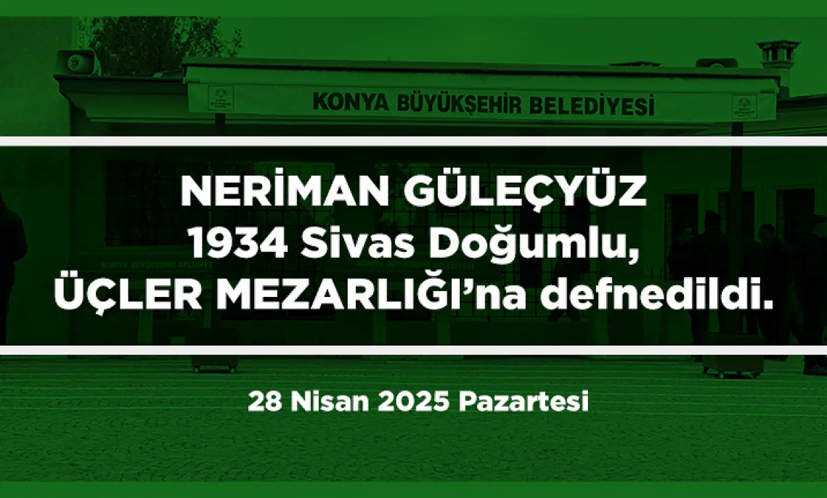 Konya'da Bugün 20 Kişi Toprağa Verildi