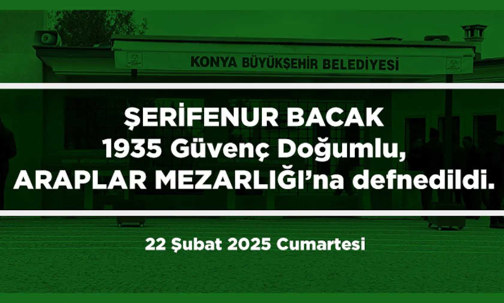 Konya'da Bugün 22 Kişi Toprağa Verildi