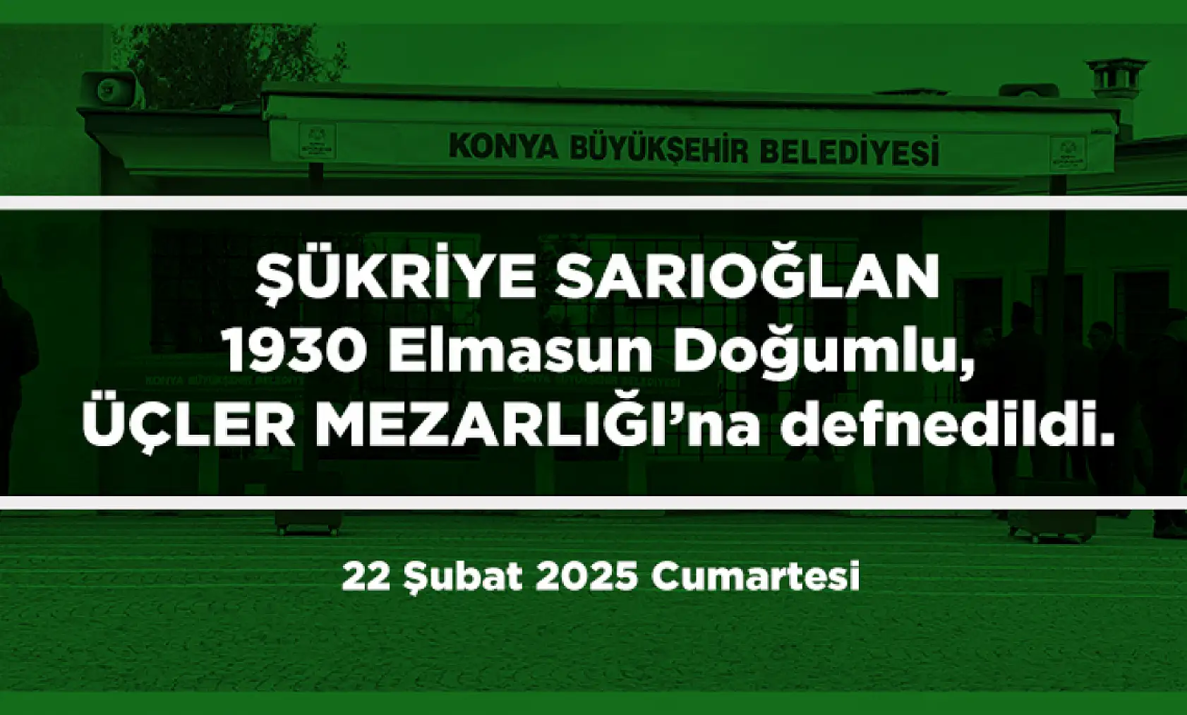Konya'da Bugün 22 Kişi Toprağa Verildi