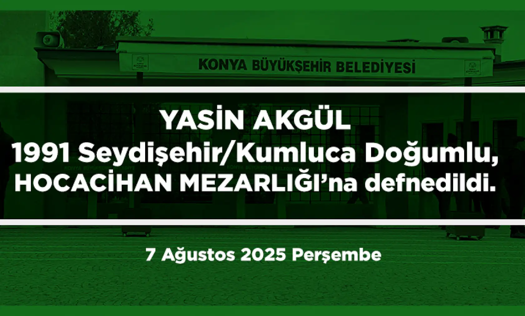 Konya'da Bugün 12 Kişi Toprağa Verildi