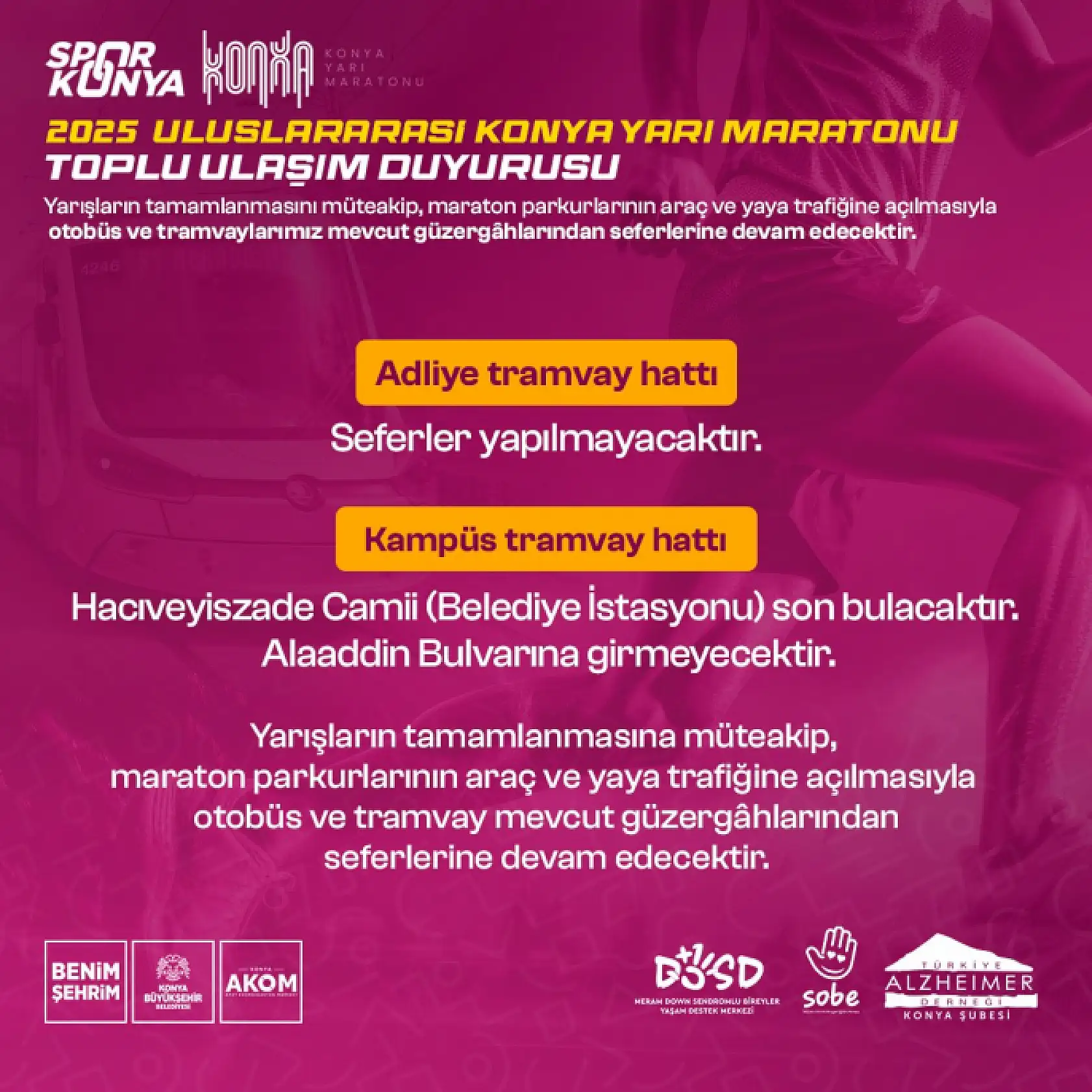 18 Mayıs'ta Adliye ve Kampüs Tramvay Hatlarına Geçici Düzenleme