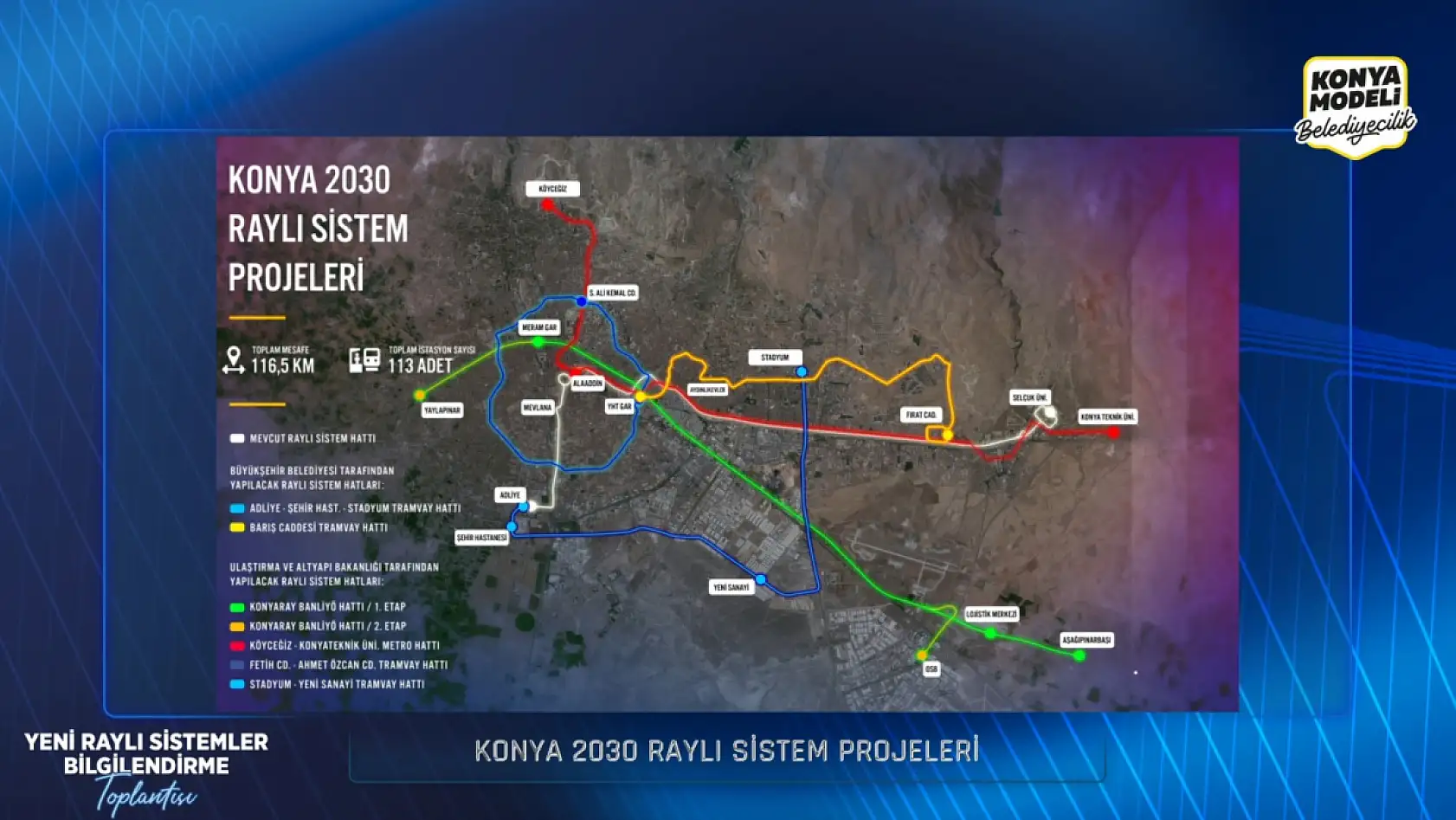 Konya'yı Demir Ağlarla Örecek Dev Projeler Açıklandı: İşte Yeni Tramvay Hatları, Metrolar ve Kapanacak Yollar