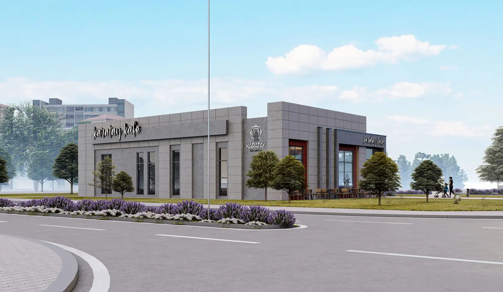 Karatay'da Çelebi Kafe Karatay'ın yapımı sürüyor