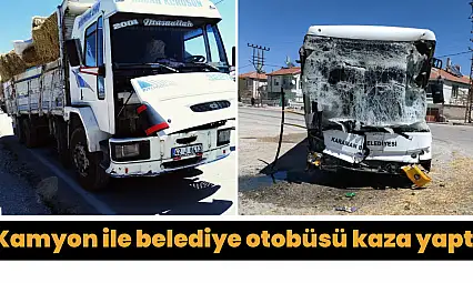 Kamyon ile belediye otobüsü kaza yaptı: 7 kişi yaralandı