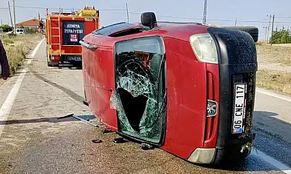 Kulu'da otomobil devrildi: 4 yaralı