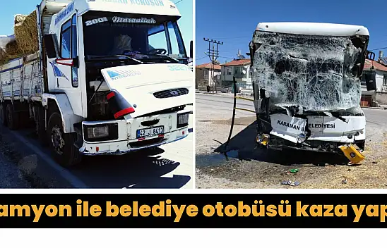 Kamyon ile belediye otobüsü kaza yaptı: 7 kişi yaralandı