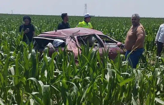 Konya'da otomobil baş üstü takla attı: Sürücü şans eseri kurtuldu!