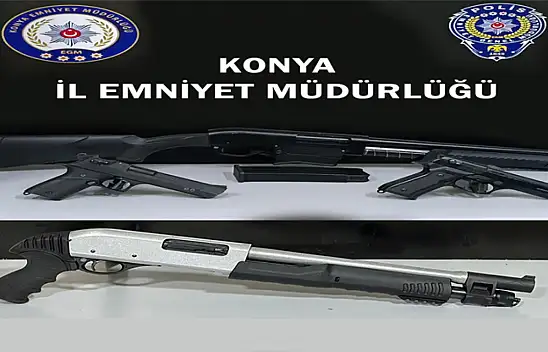 Konya emniyetinden sıkı denetim! Çok sayıda silah ele geçirildi