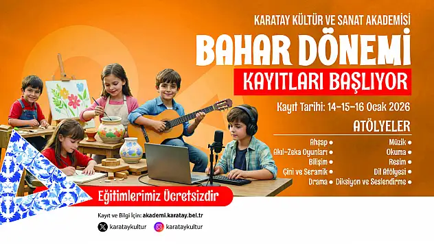 Karatay Kültür Ve Sanat Akademisi'Nde Bahar Dönemi Kayıtları Başlıyor