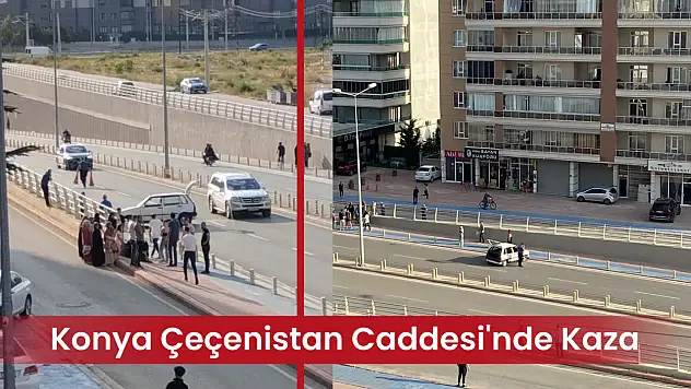 Konya Çeçenistan Caddesi'nde Kaza