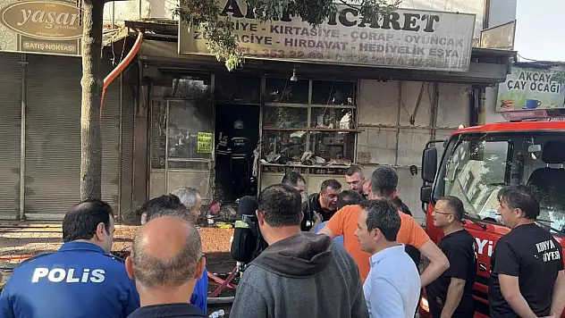 Konya'da iş yerinde çıkan yangın paniğe sebep oldu