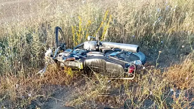 Konya'da motosiklet kazası, sürücüsü ağır yaralandı
