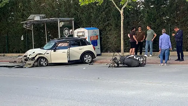 Konya'da otomobilin çarptığı motokurye hayatını kaybetti