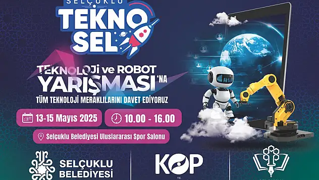Selçuklu'da robotlar yarışıyor: 1060 öğrenciyle teknoloji şöleni