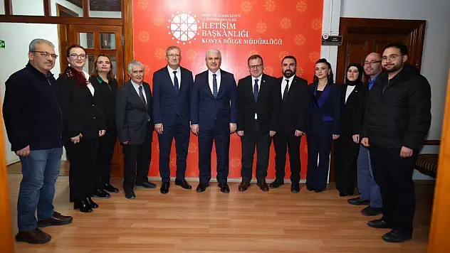 Vali Akın, İletişim Başkanlığı Konya Bölge Müdürlüğünü ziyaret etti