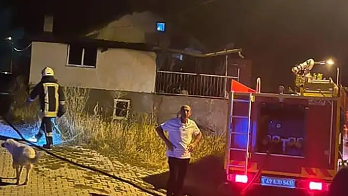 Beyşehir'de müstakil evde çıkan yangın paniğe neden oldu