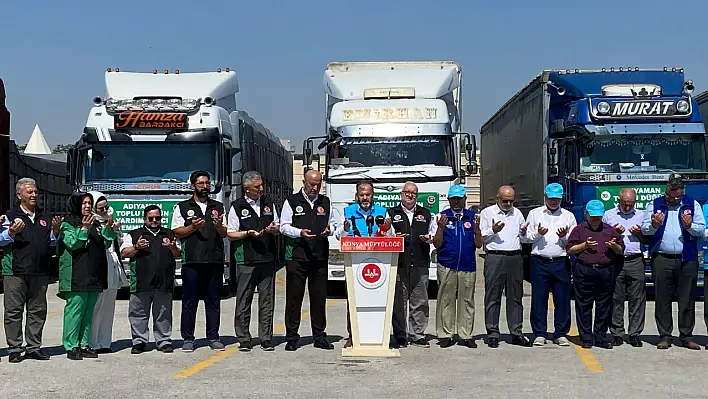 Depremzede 100 Çifte Dev Yardım: Çeyiz Tırları Konya'dan Yola Çıktı