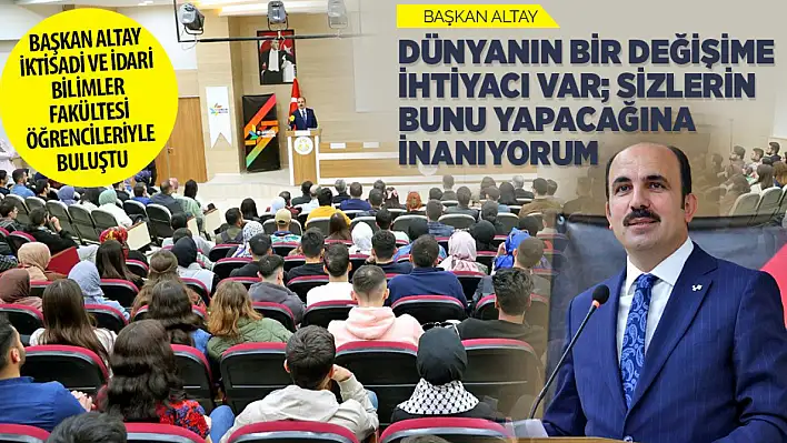 Konya Büyükşehir Belediye Başkanı Uğur İbrahim Altay, üniversiteli gençlerle 'Üniversite Buluşmaları'nda bir araya geldi