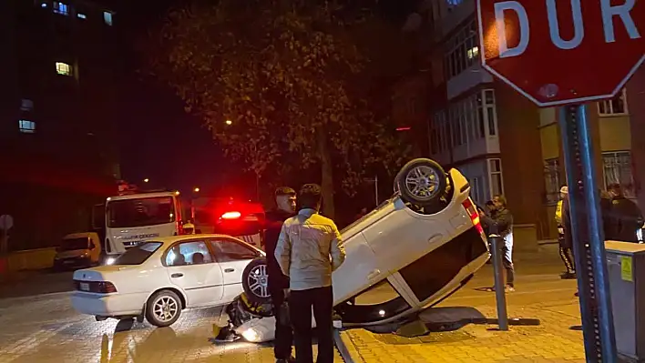 Konya'da Alkollü Sürücü Kaçmaya Çalışırken Kaza Yaptı!