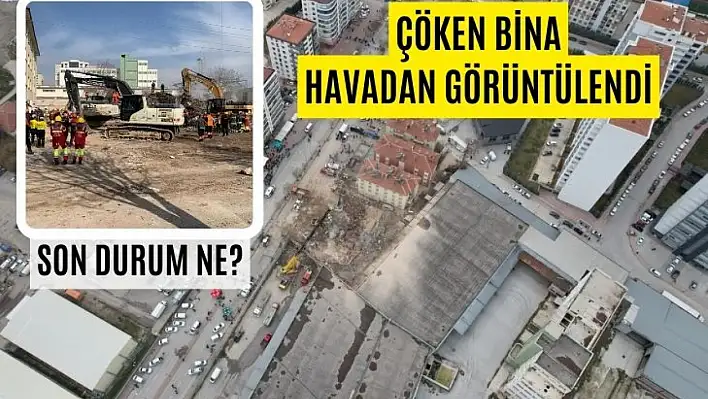 Konya'da Çöken Bina Havadan Görüntülendi | Son Durum Ne?