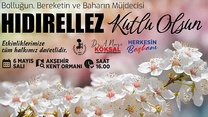 Konya'da Hıdırellez programına davet!