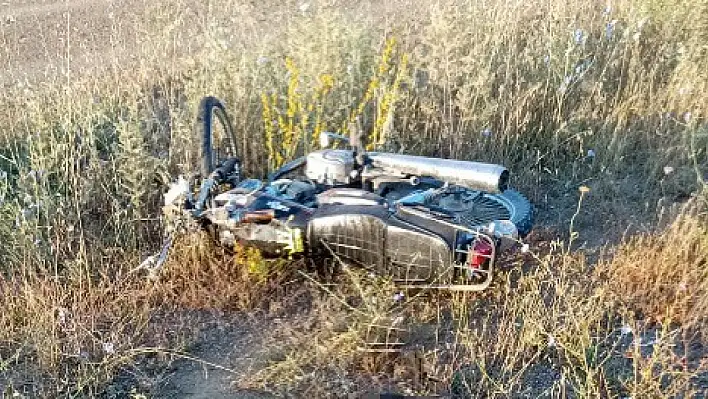 Konya'da motosiklet kazası, sürücüsü ağır yaralandı