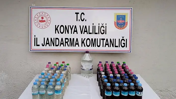 Konya'da 46,5 litre sahte içki ele geçirildi