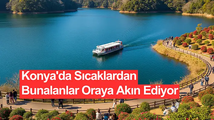 Konya'da Sıcaklardan Bunalanlar Oraya Akın Ediyor