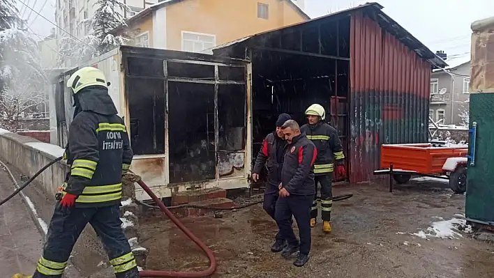 Konya'da sobayı tinerle yakan kişi yaralandı