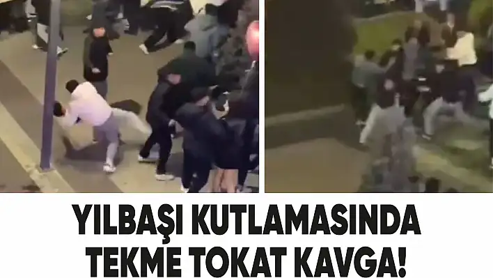 Konya'da Yılbaşı Kutlamasında Tekme Tokat Kavga! O Anlar Kamerada