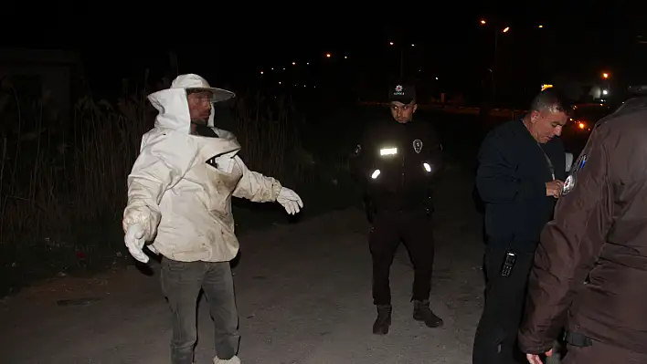 Konya güzergahında arılı kamyonet kazası: Arı kovanları yola saçıldı, polisler yaralandı