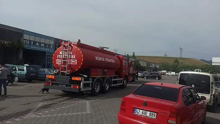 Konya Seydişehir'de Sanayi Sitesinde Korkutan Yangın