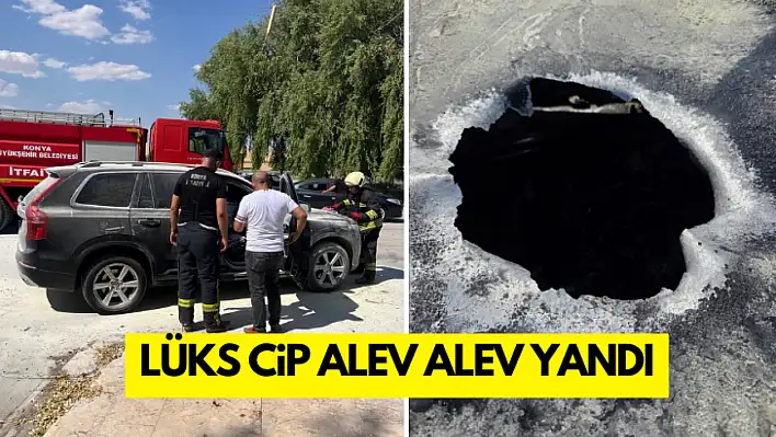 Konya Yolunda Korku Dolu Anlar: Lüks Cip Alev Alev Yandı