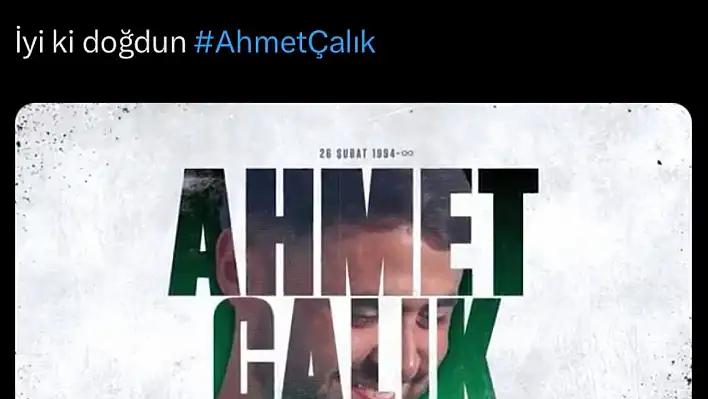 Konyaspor, Ahmet Çalık'ı doğum gününde unutmadı