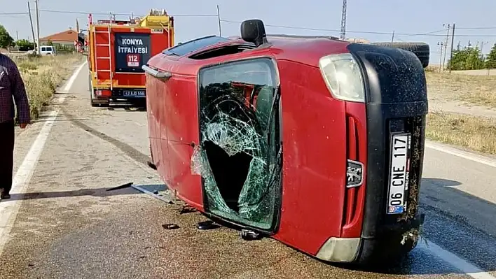 Kulu'da otomobil devrildi: 4 yaralı