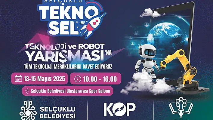 Selçuklu'da robotlar yarışıyor: 1060 öğrenciyle teknoloji şöleni